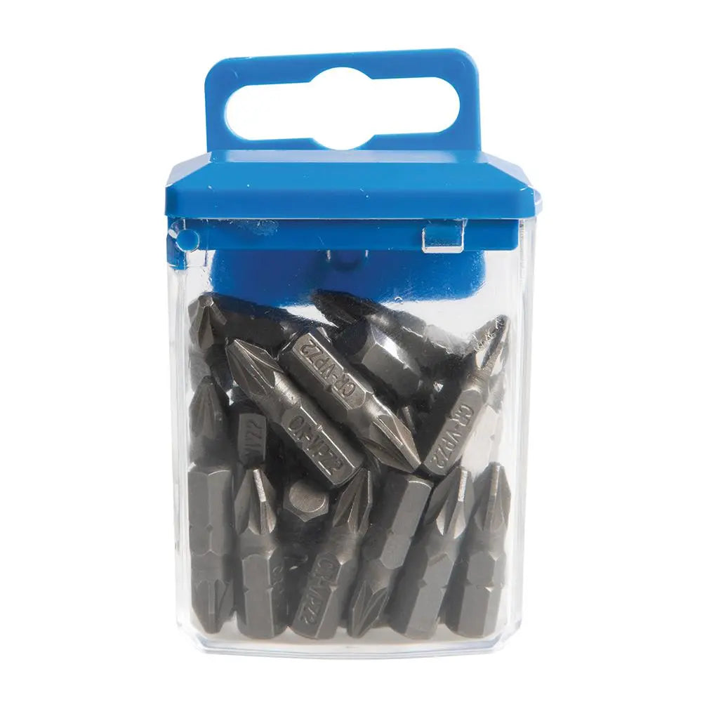 Silverline Pozidriv Cr-V 6150 Screwdriver Bits 30pk PZ2 443612  White Rose Tools