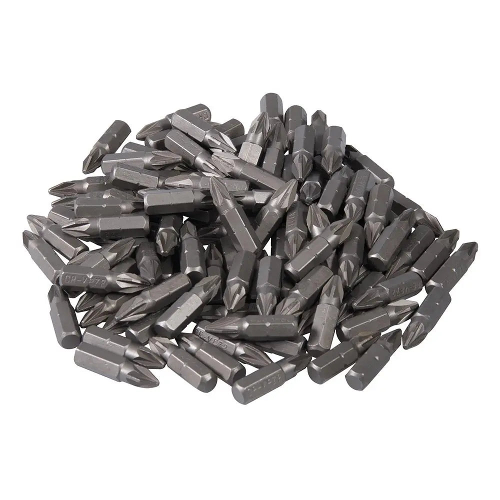 Silverline Pozidriv Cr-V Screwdriver Bits 100pk PZ2 486934  White Rose Tools