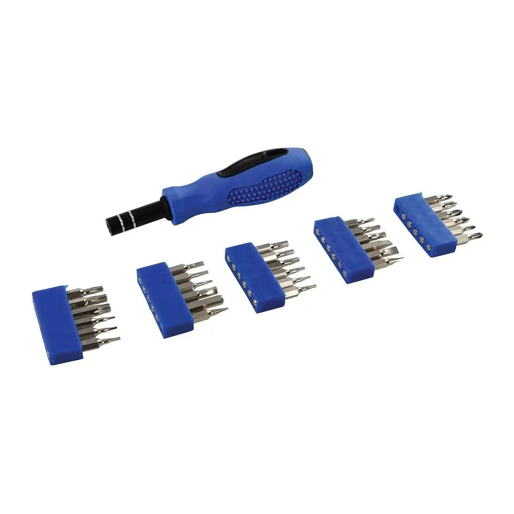 Silverline Precision Screwdriver Bit Set 31pce 633956  White Rose Tools