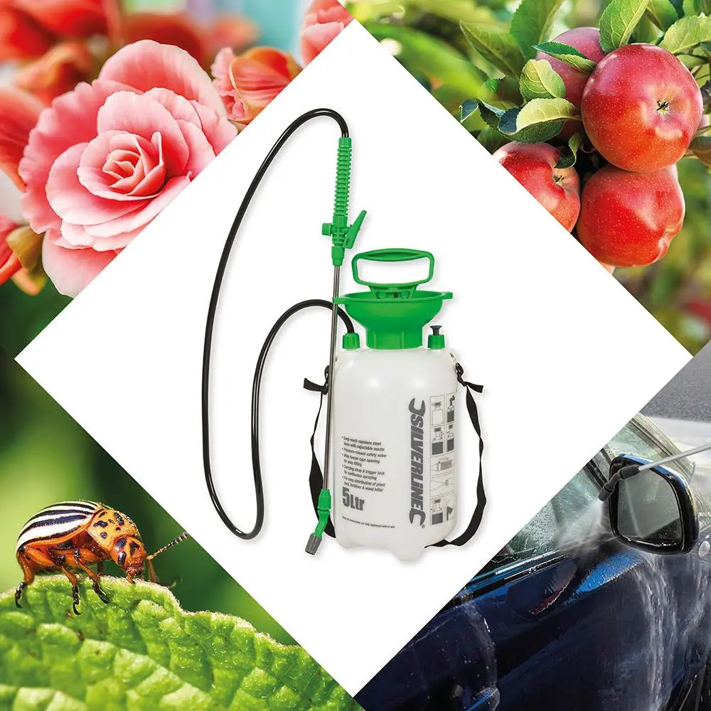 Silverline Pressure Sprayer 5Ltr 675108  White Rose Tools