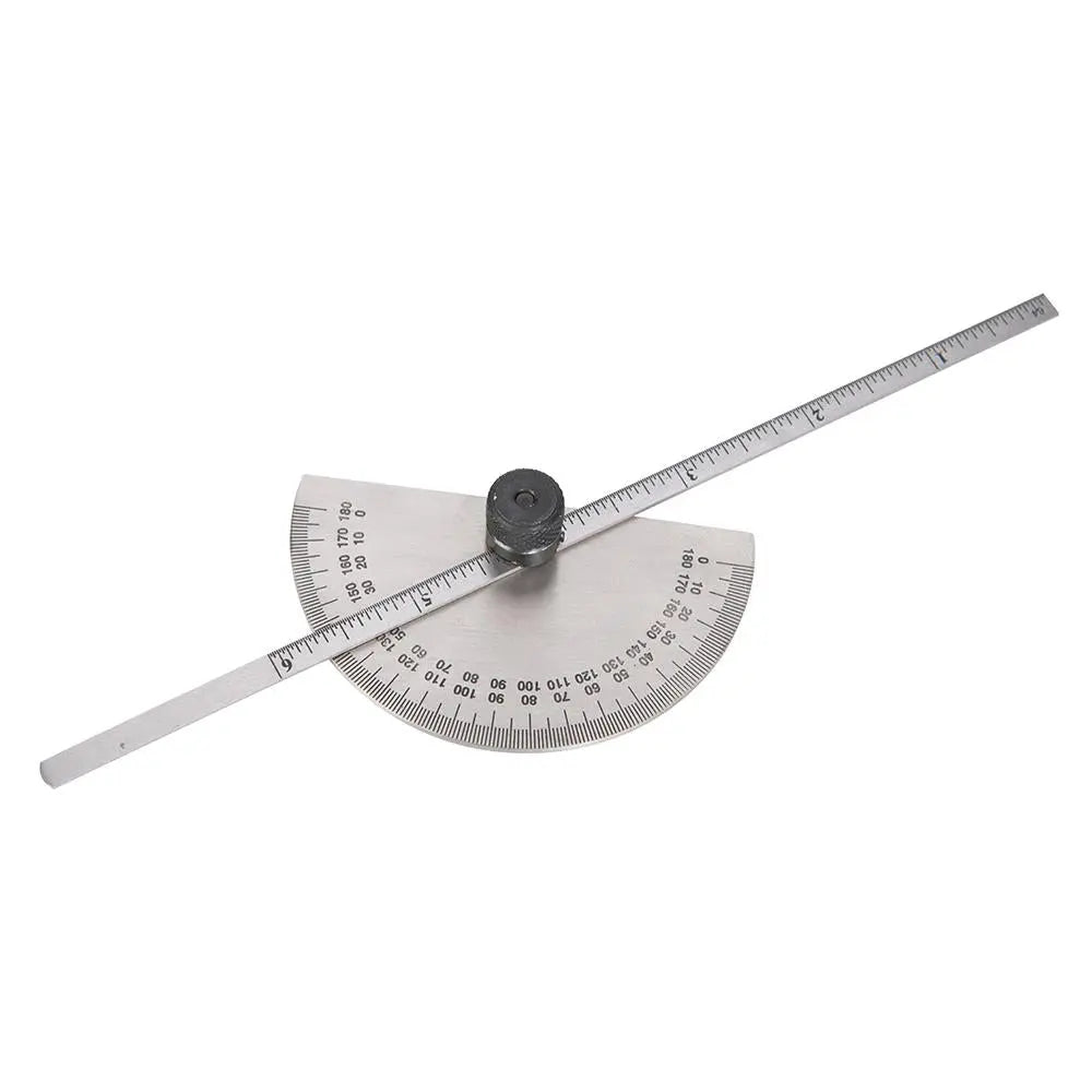 Silverline Protractor with Depth Gauge Scale 150mm 783181  White Rose Tools