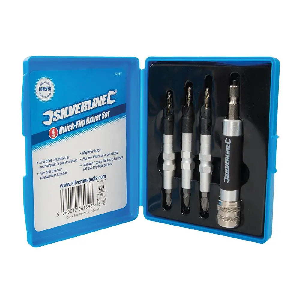 Silverline Quick-Flip Driver Set 4pce 224511  White Rose Tools