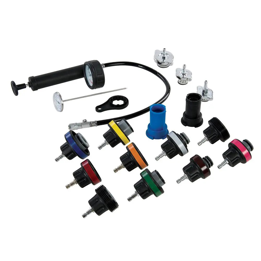 Silverline Radiator Pressure Test Kit 18pce 647951  White Rose Tools