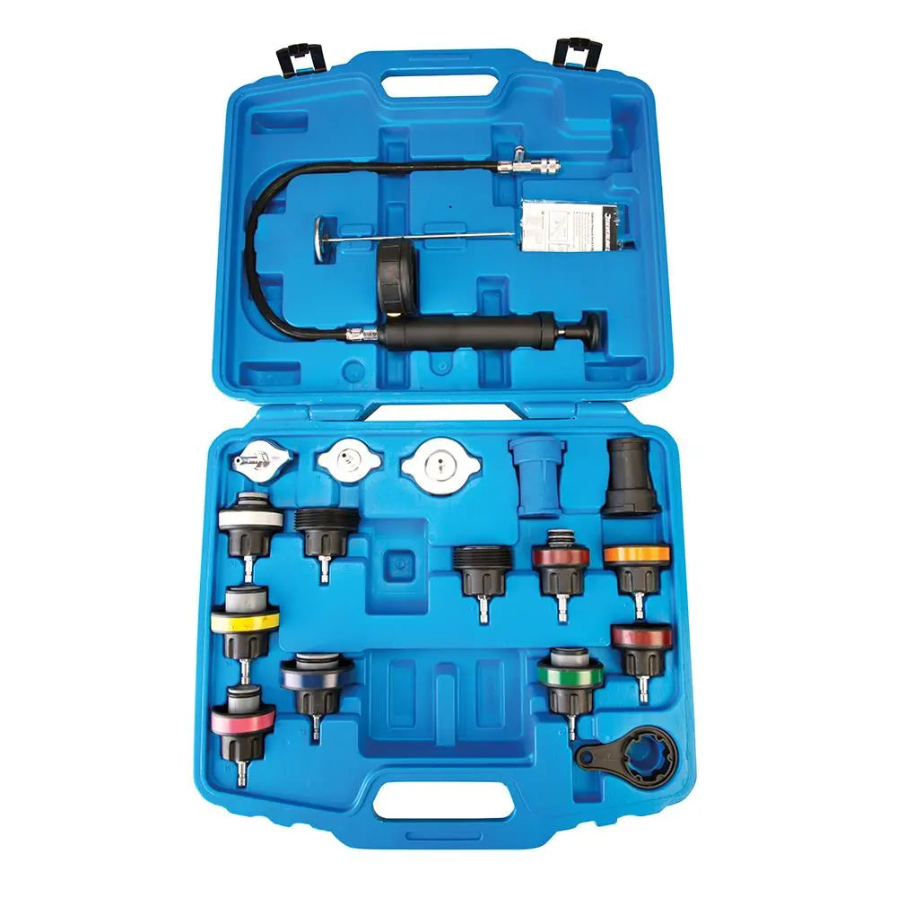 Silverline Radiator Pressure Test Kit 18pce 647951  White Rose Tools
