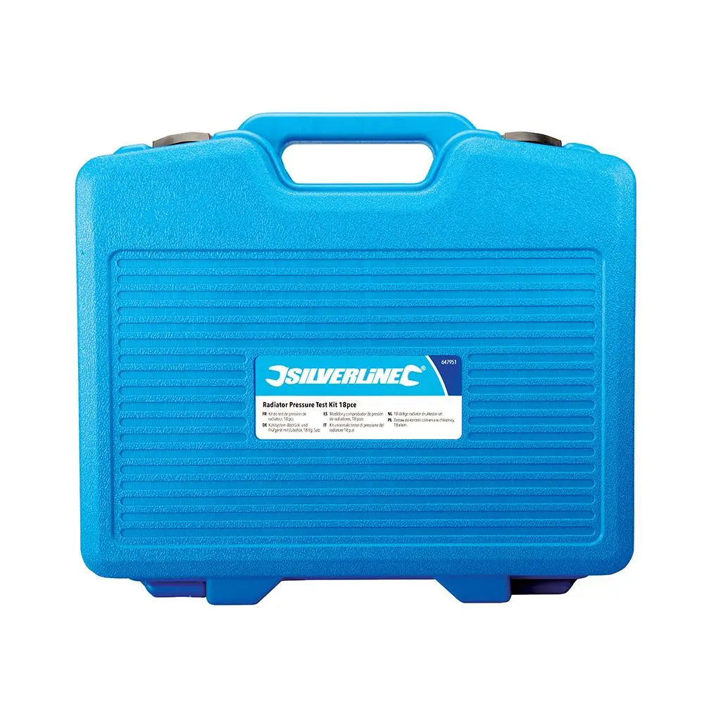 Silverline Radiator Pressure Test Kit 18pce 647951  White Rose Tools