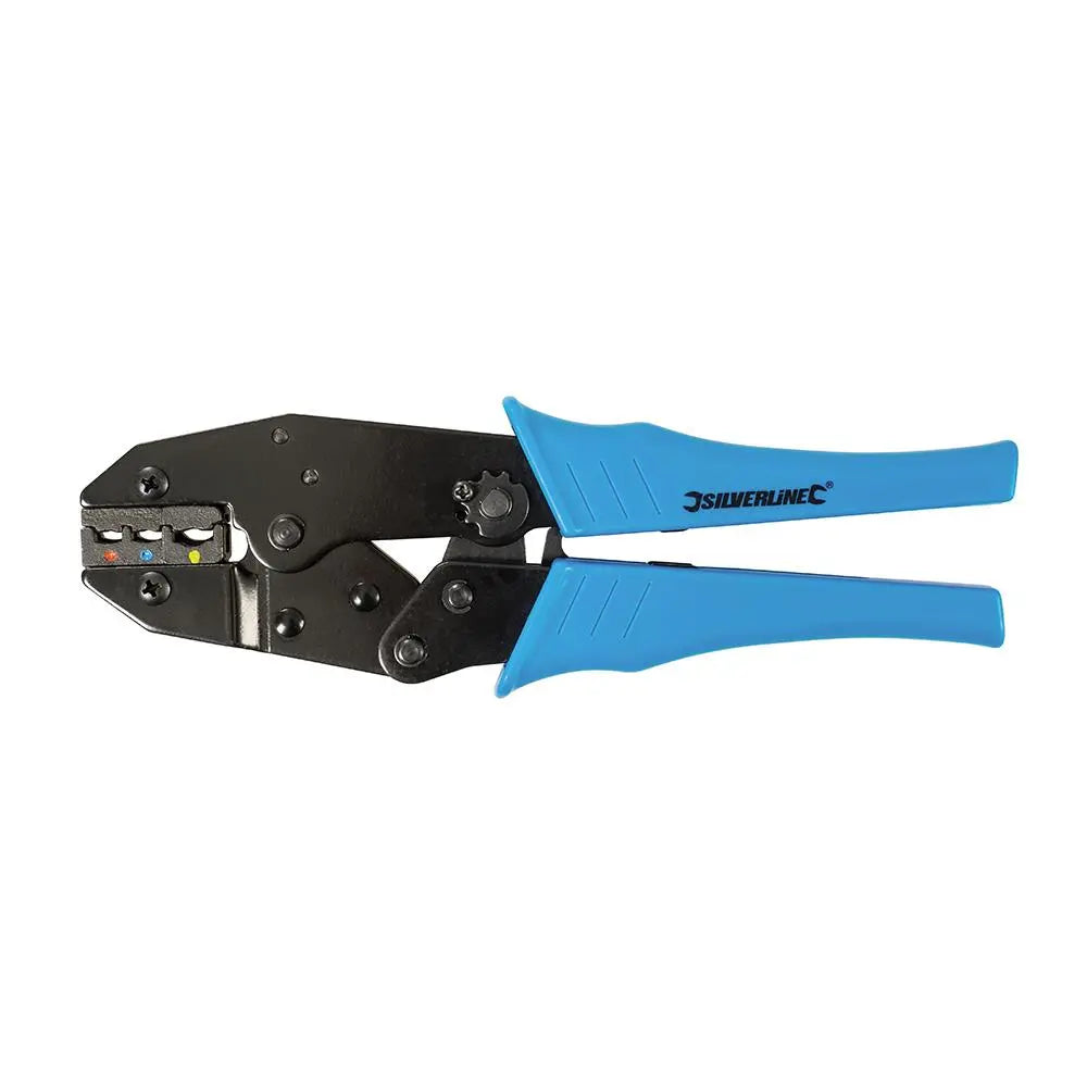 Silverline Ratchet Crimping Pliers Insulated Terminals Crimpers Heavy Duty 