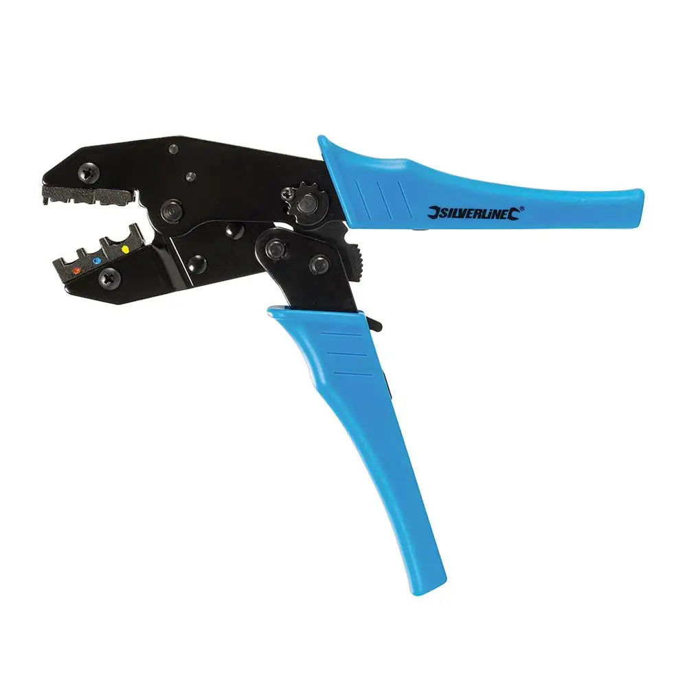 Silverline Ratchet Crimping Pliers Insulated Terminals Crimpers Heavy Duty 