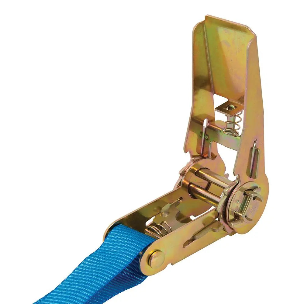 Silverline Ratchet Tie Down Strap S-Hook 4.5m x 25mm - Rated 250kg Capacity 500kg MS21S  White Rose Tools