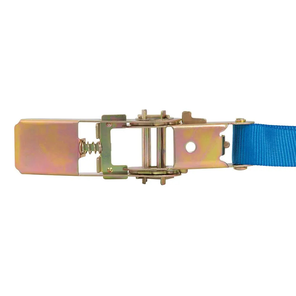 Silverline Ratchet Tie Down Strap S-Hook 4.5m x 25mm - Rated 250kg Capacity 500kg MS21S  White Rose Tools