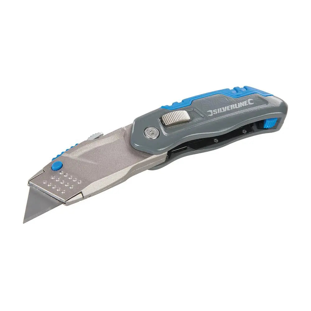 Silverline Retractable Folding Knife 165mm 536978  White Rose Tools