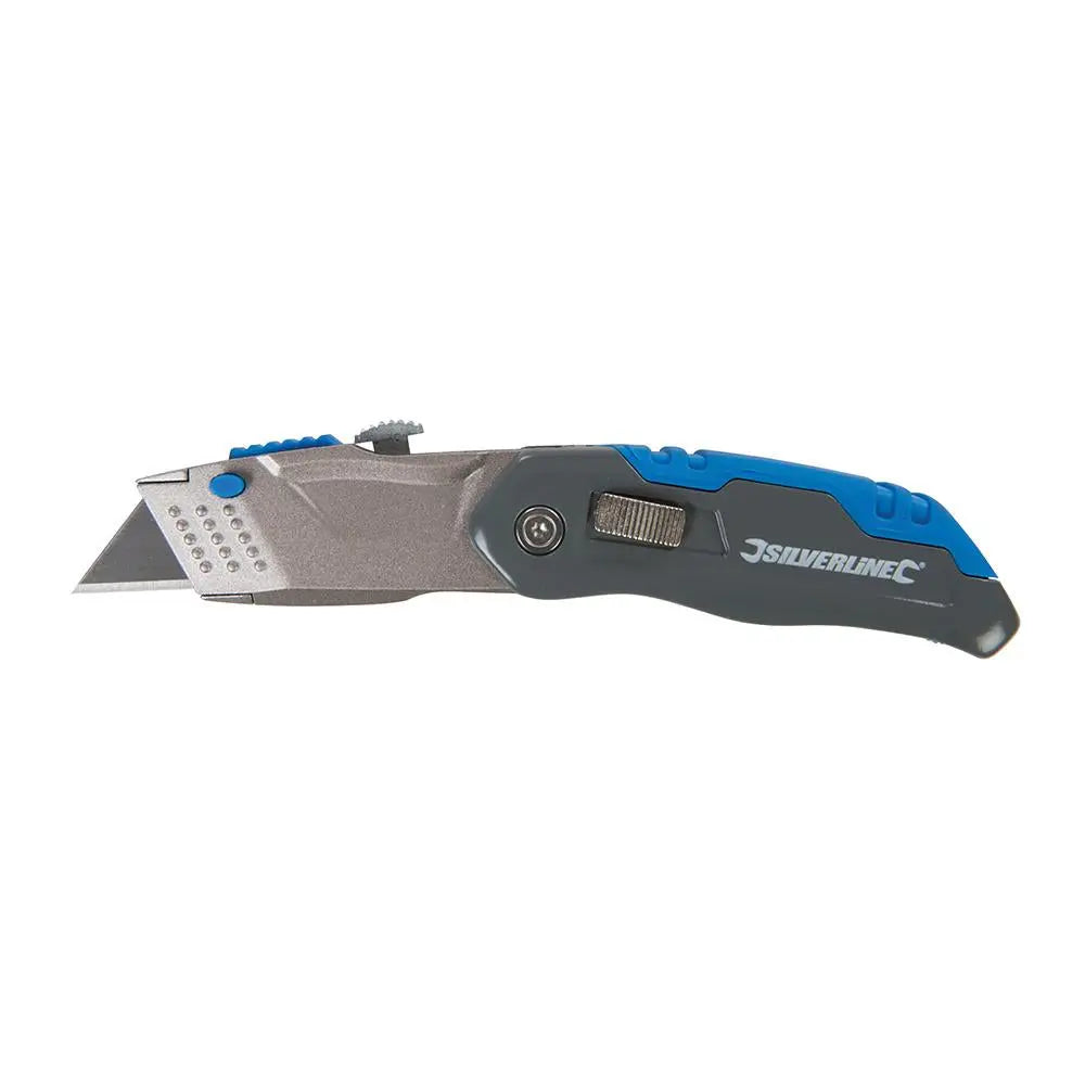 Silverline Retractable Folding Knife 165mm 536978  White Rose Tools