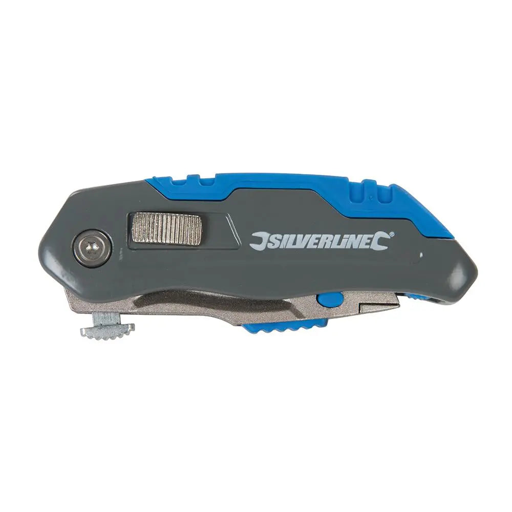 Silverline Retractable Folding Knife 165mm 536978  White Rose Tools