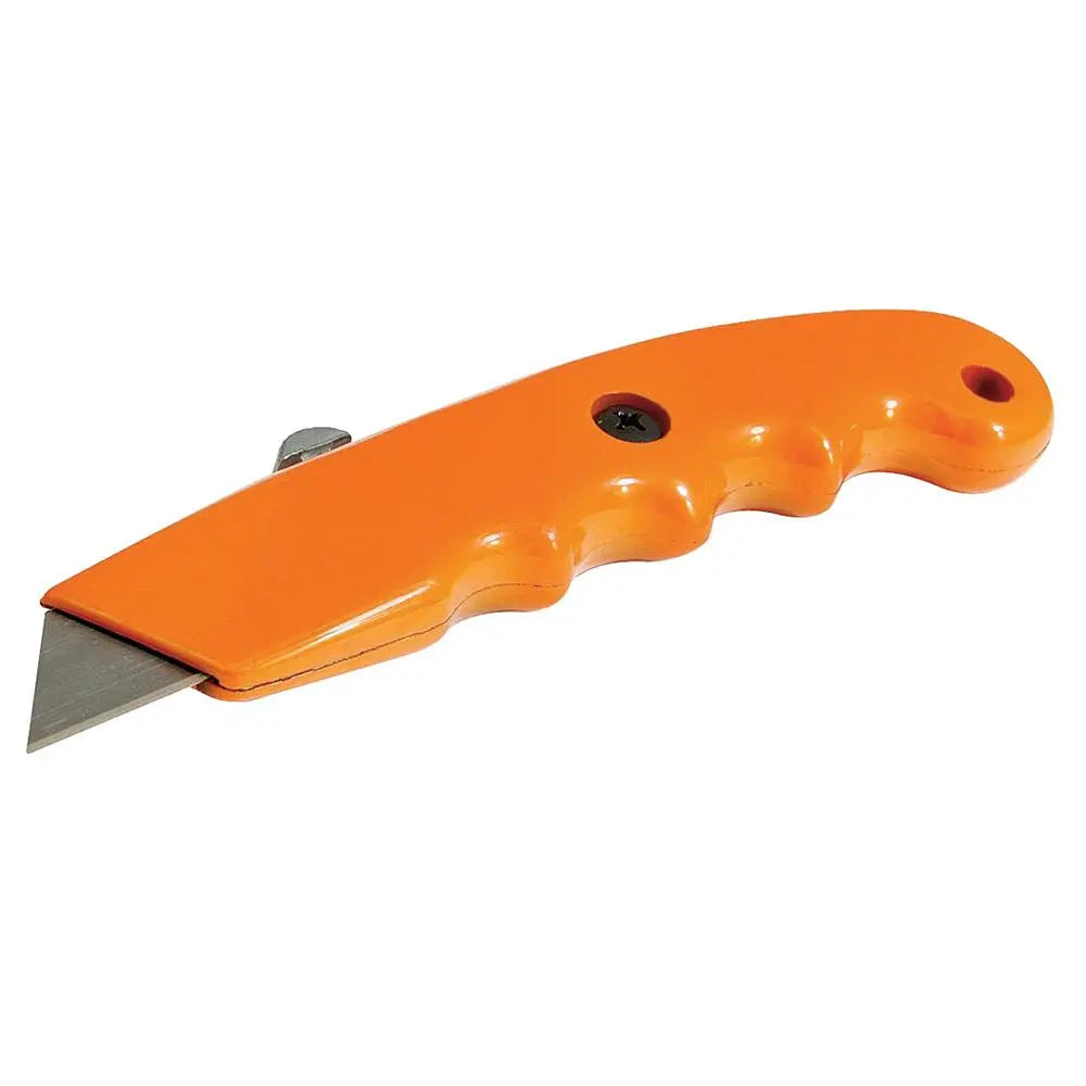 Silverline Retractable Hi-Vis Grip Knife 140mm 456940  White Rose Tools