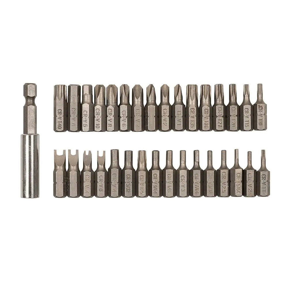 Silverline Security Bit Set 33pce 25mm 909353  White Rose Tools