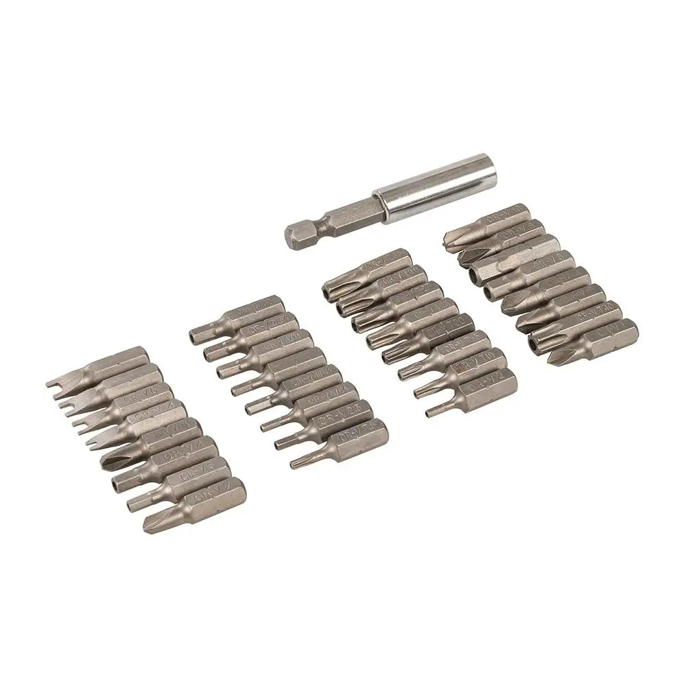 Silverline Security Bit Set 33pce 25mm 909353  White Rose Tools