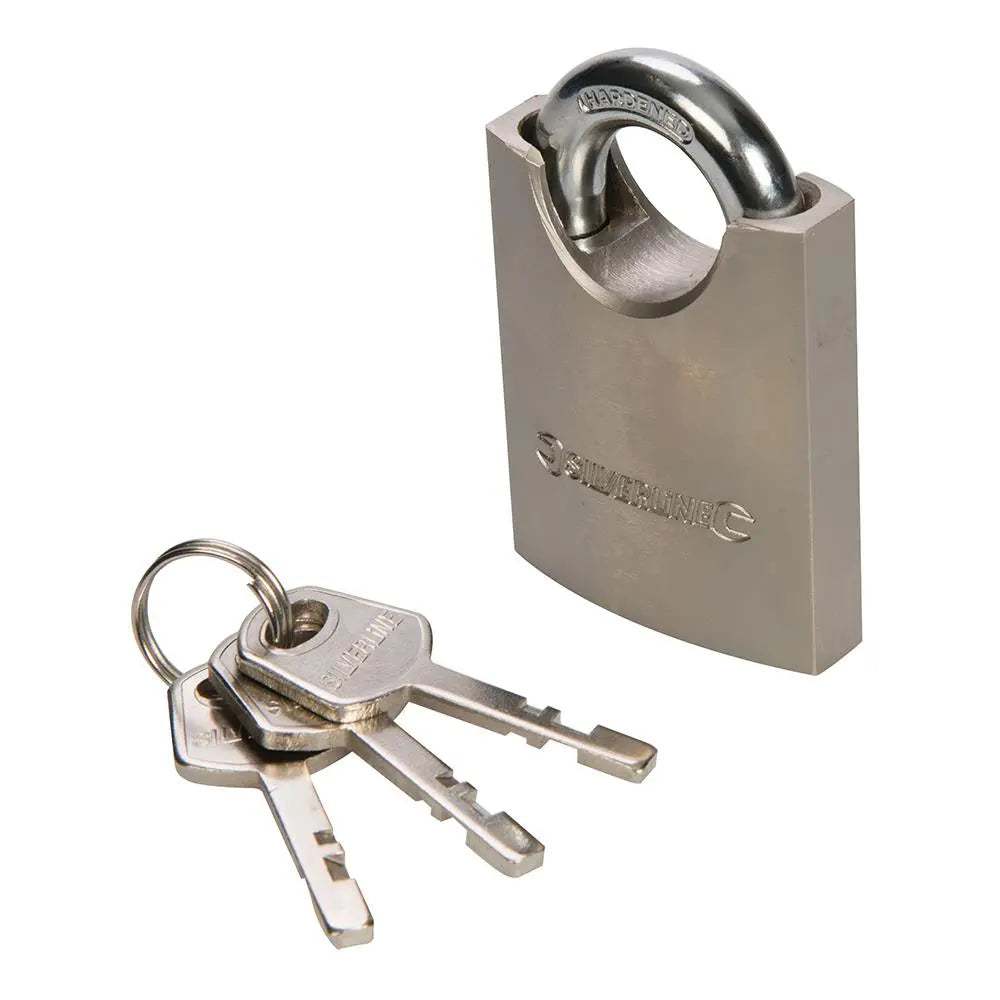 Silverline Shrouded Padlock 50mm 298532  White Rose Tools