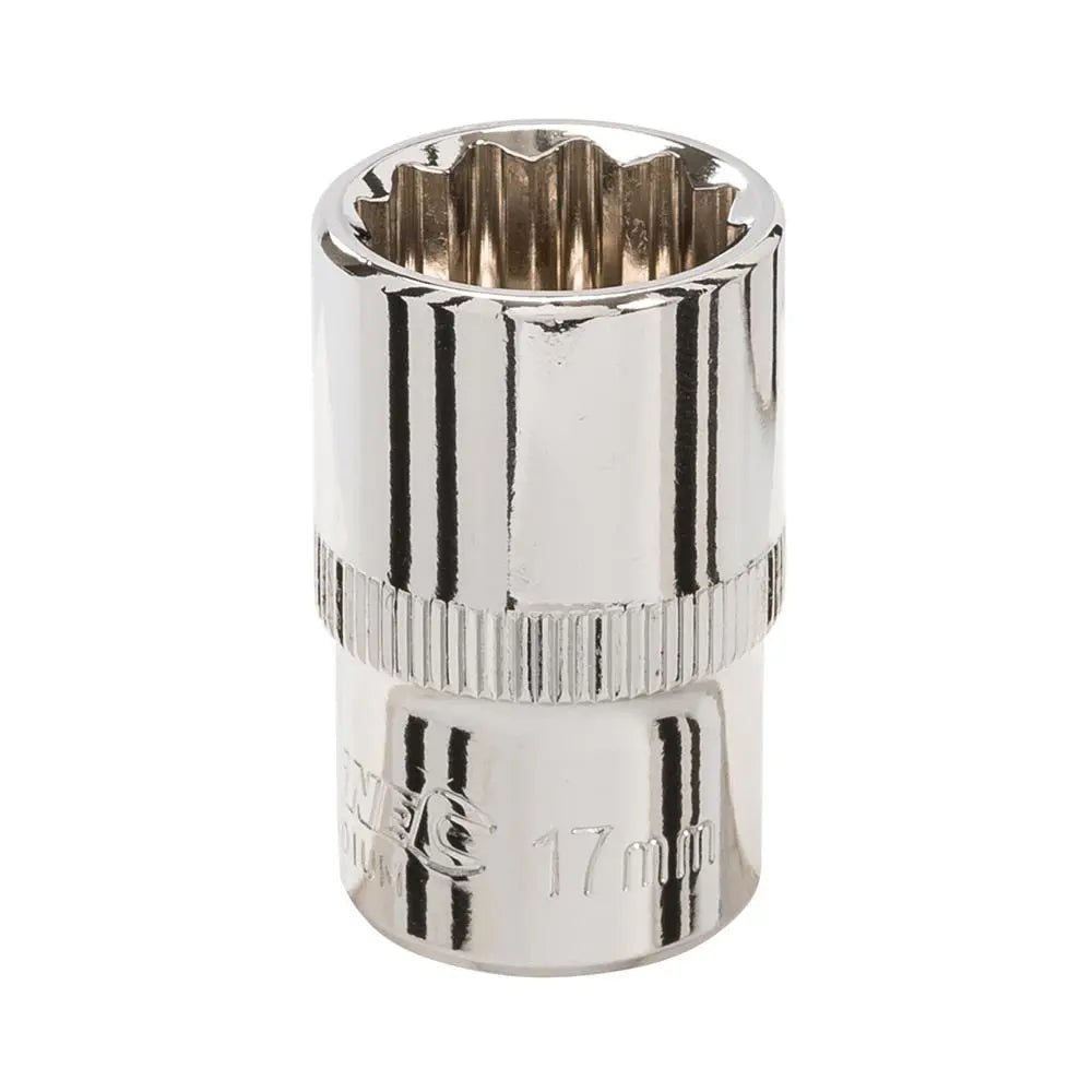Silverline Socket 1/2" Drive 12pt Metric 17mm 676654  White Rose Tools