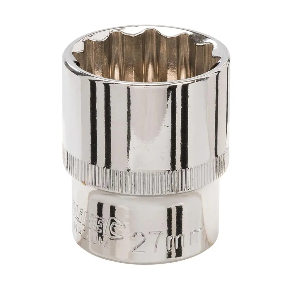 Silverline Socket 1/2" Drive 12pt Metric 27mm 436883  White Rose Tools
