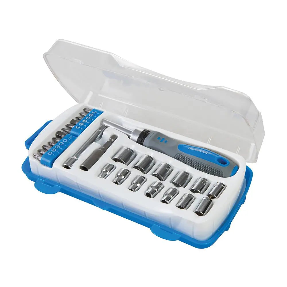 Silverline Socket & Driver Set 28pce 657544  White Rose Tools