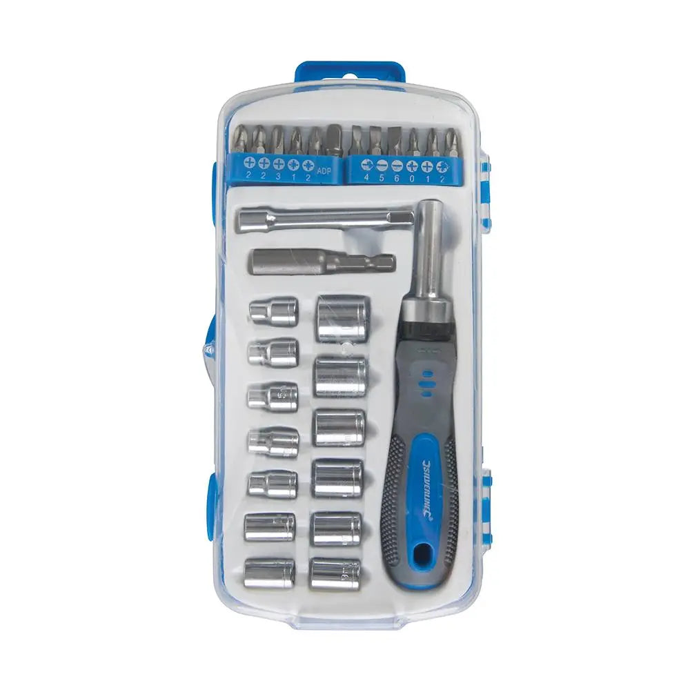 Silverline Socket & Driver Set 28pce 657544  White Rose Tools