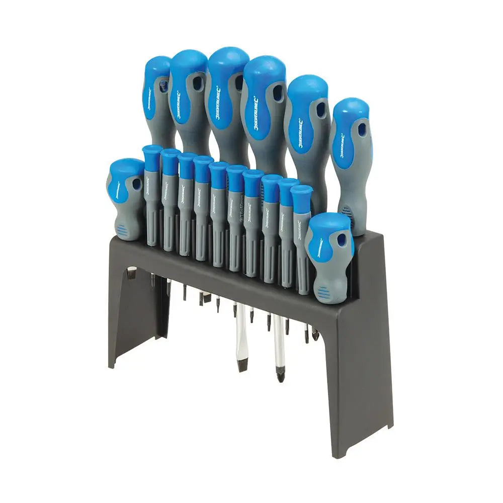 Silverline Soft-Grip Screwdriver Set 18pce 633940  White Rose Tools
