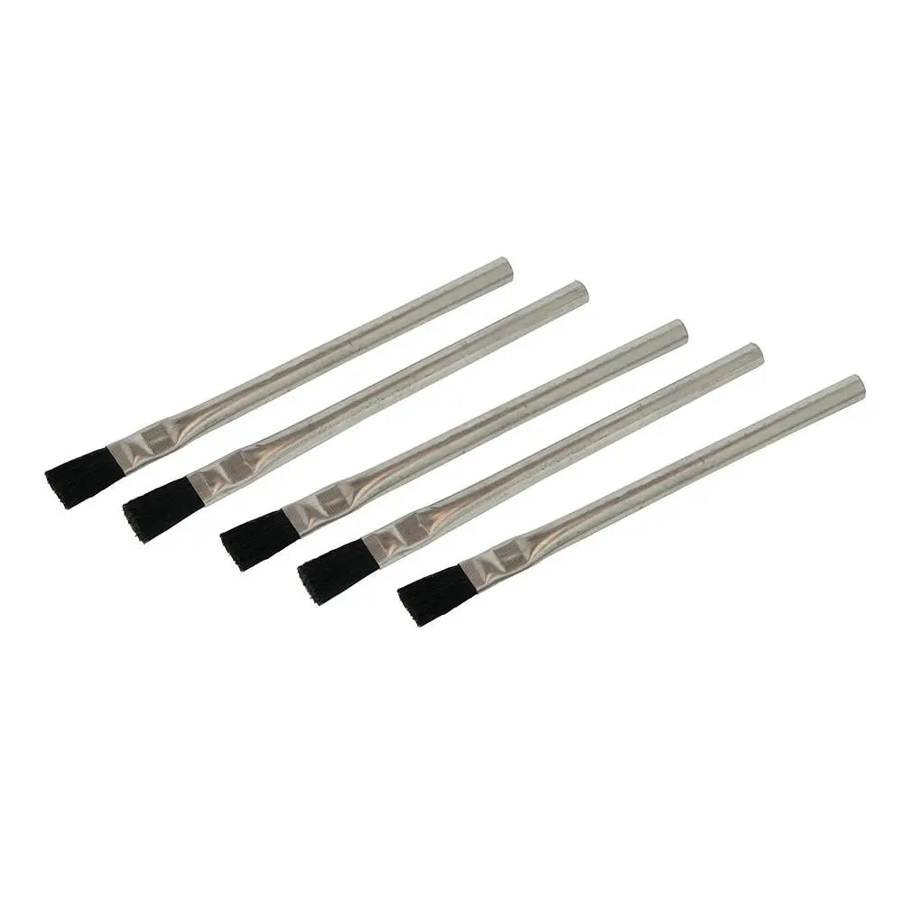 Silverline Solder Flux Brushes 5pk 15mm 105878  White Rose Tools