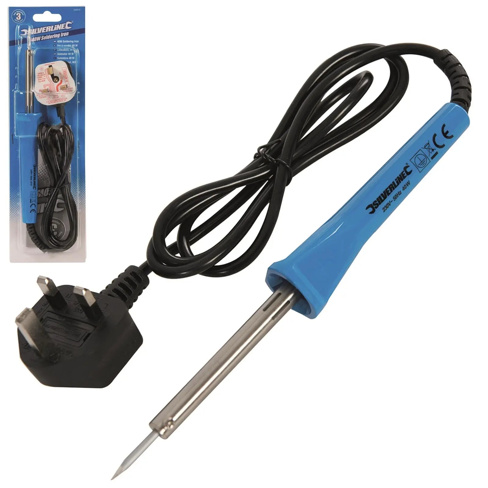 Silverline Soldering Iron 40W  White Rose Tools