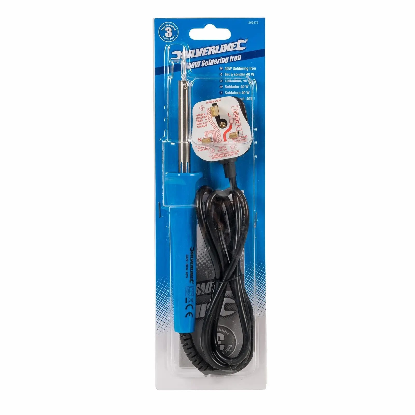 Silverline Soldering Iron 40W  White Rose Tools
