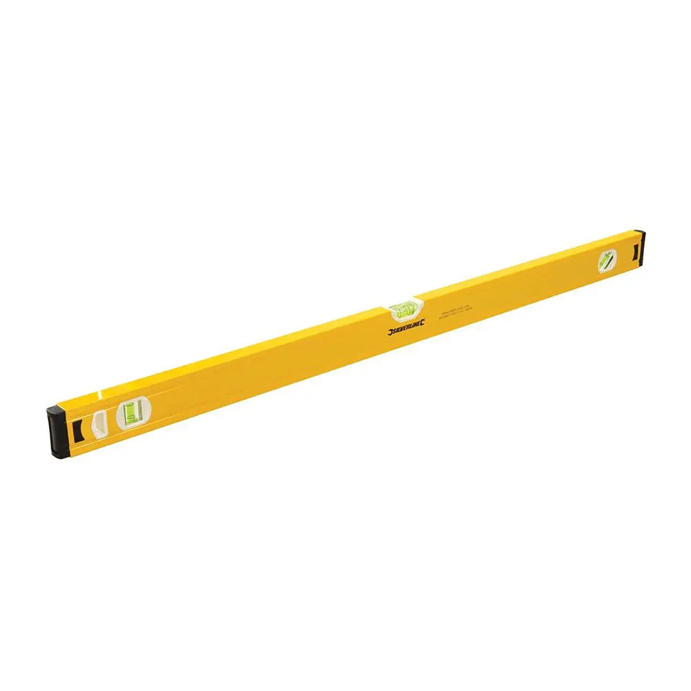 Silverline Spirit Level Powder Coated Aluminium 3 Vials - Choose Length  White Rose Tools