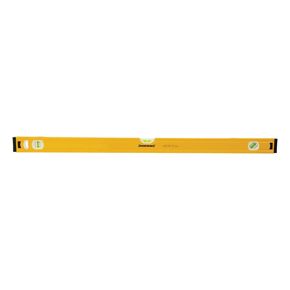 Silverline Spirit Level Powder Coated Aluminium 3 Vials - Choose Length  White Rose Tools