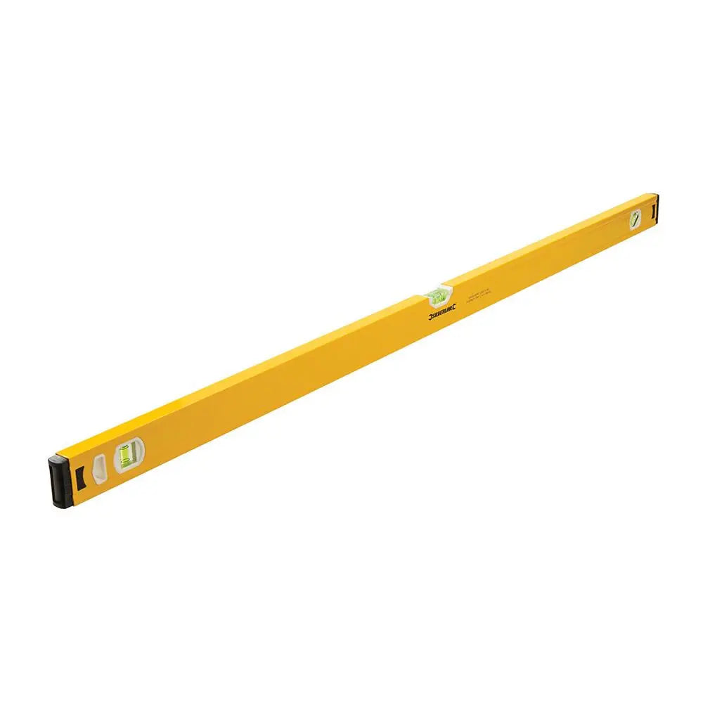 Silverline Spirit Level Powder Coated Aluminium 3 Vials - Choose Length  White Rose Tools