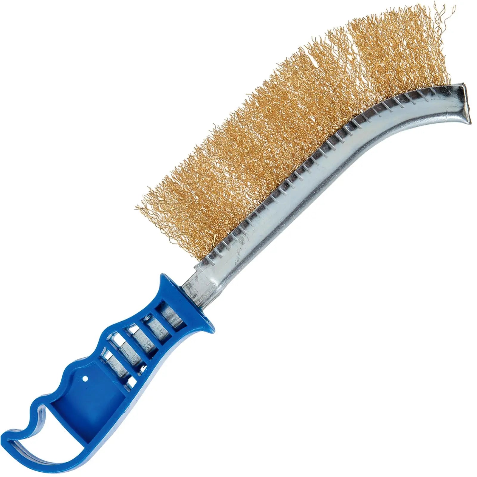 Silverline Steel Brass Wire Bristle Brush 2 Pack 240mm Paint Rust Metal Cleaning 