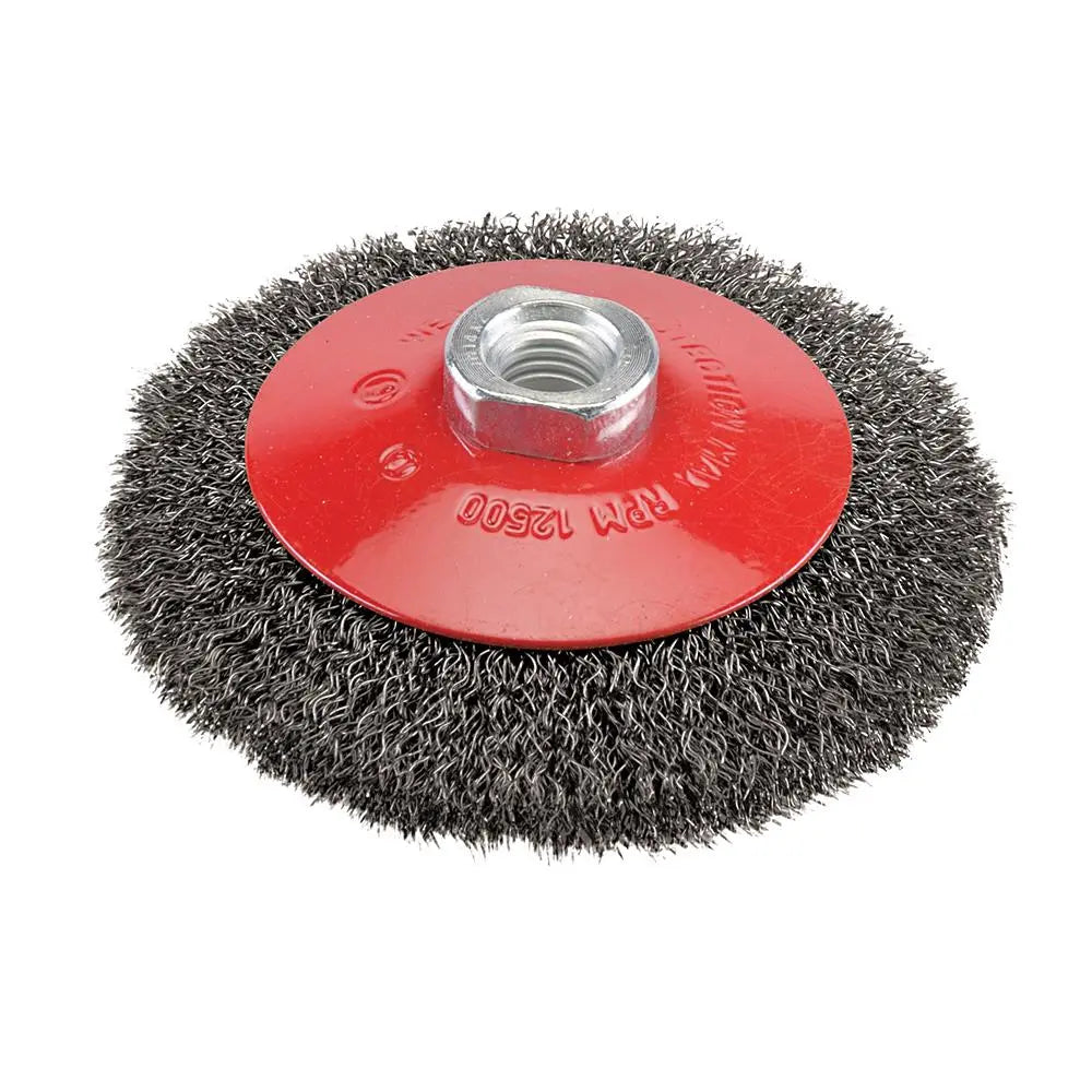 Silverline Steel Crimp Bevel Brush 115mm 