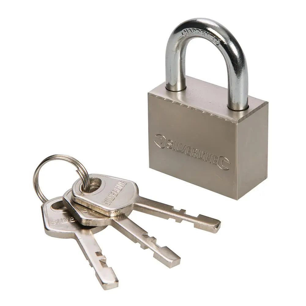 Silverline Steel Padlock 40mm 447136  White Rose Tools