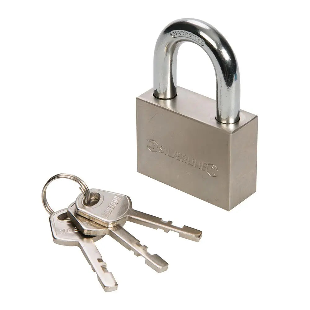 Silverline Steel Padlock 50mm 595754  White Rose Tools