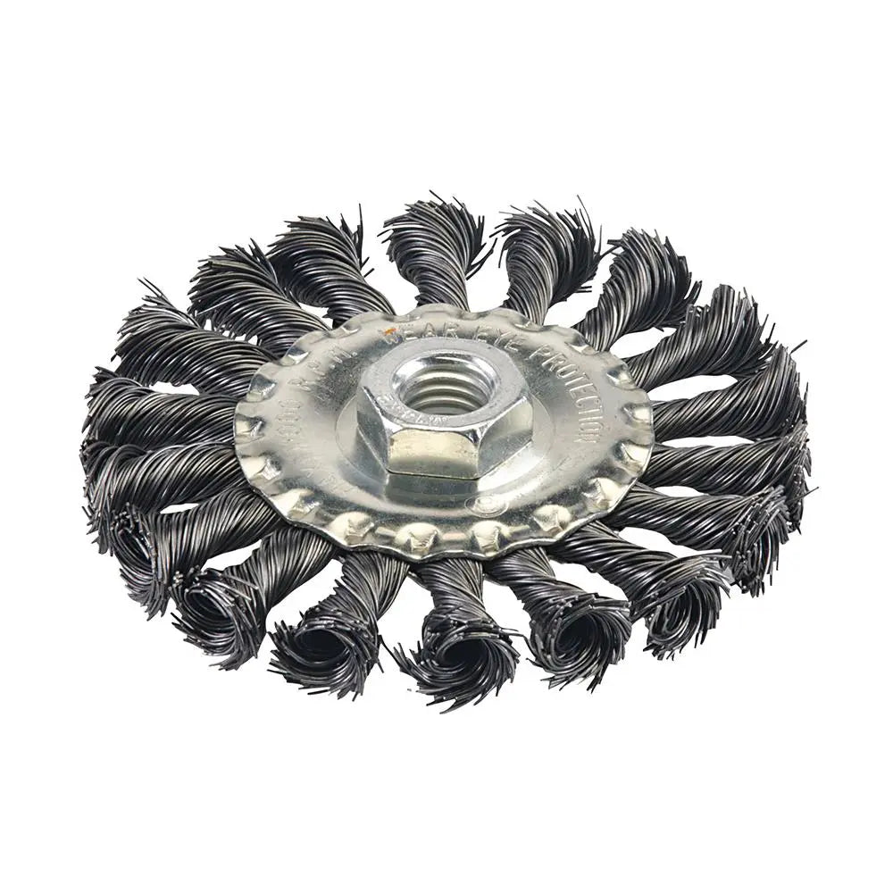 Silverline Steel Twist-Knot Wheel 100mm 398772  White Rose Tools