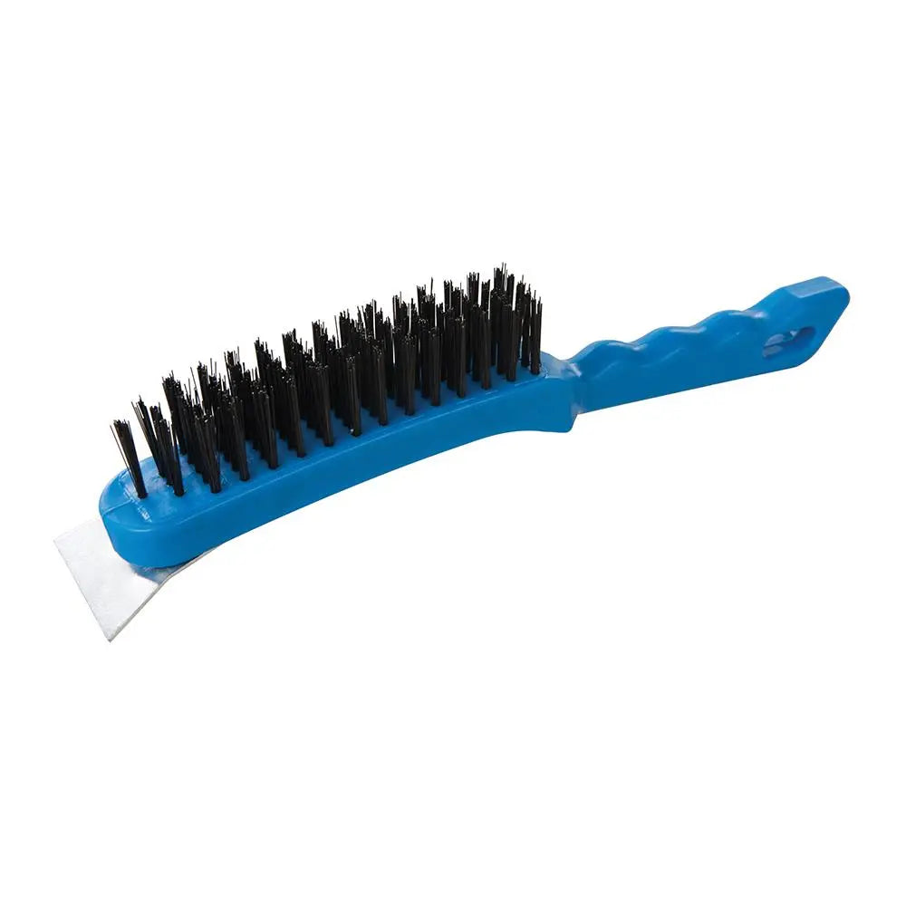 Silverline Steel Wire Brush 5 Row / Scraper 245007  White Rose Tools