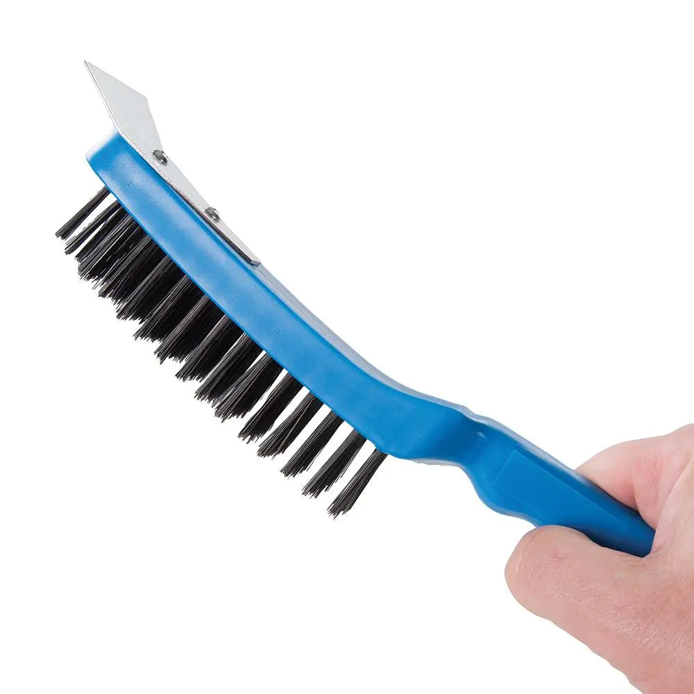 Silverline Steel Wire Brush 5 Row / Scraper 245007  White Rose Tools