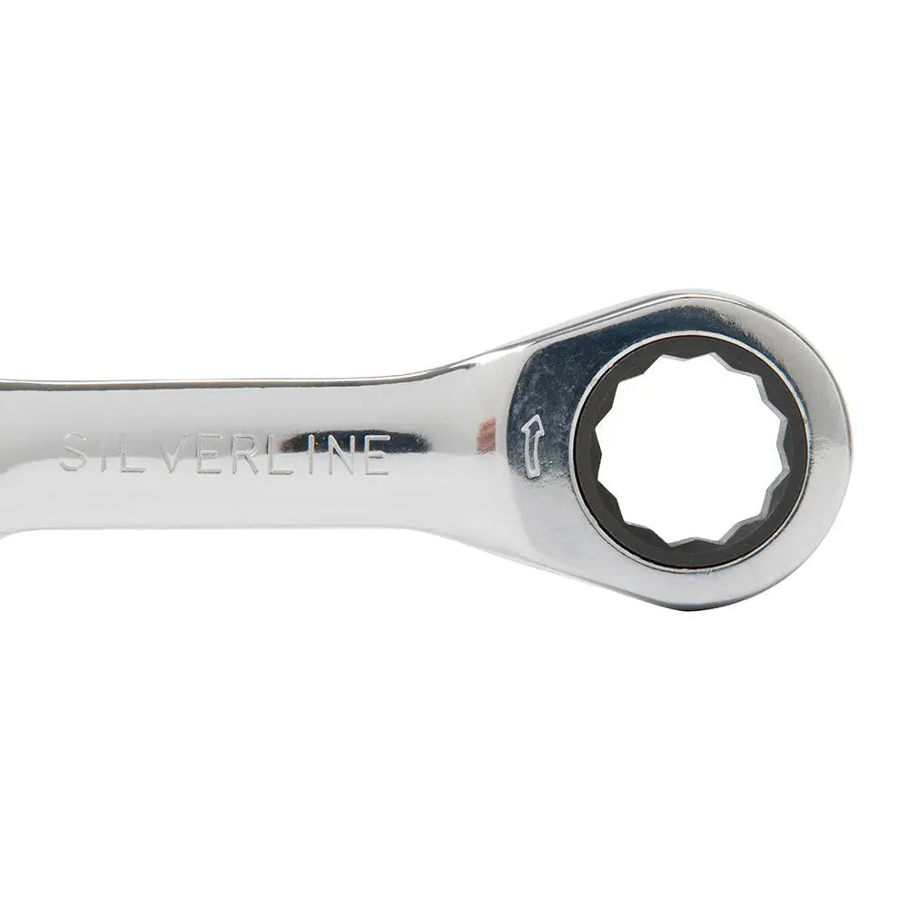 Silverline Stubby Ratchet Spanner Set 7pce 8 - 19mm 199916  White Rose Tools