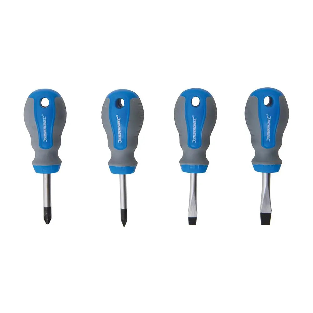 Silverline Stubby Screwdriver Set 4pce 893790  White Rose Tools