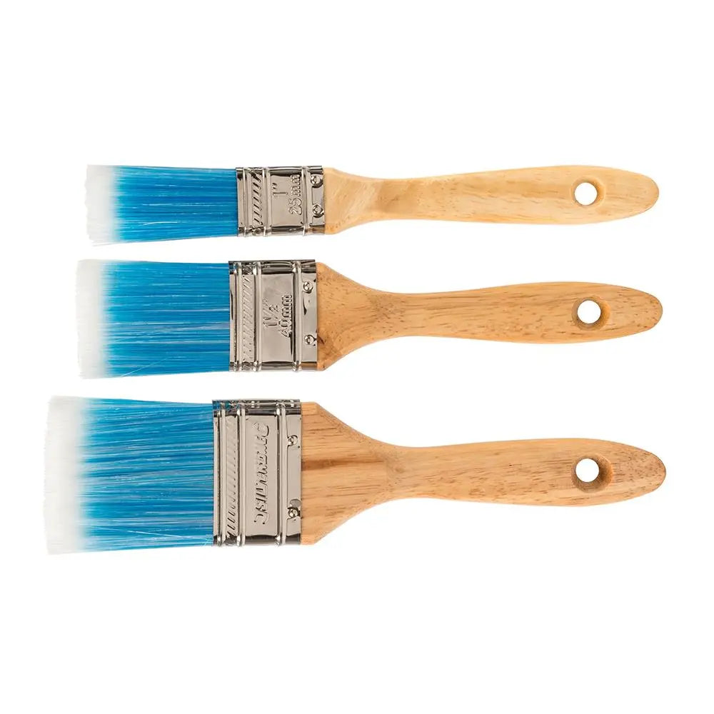 Silverline Synthetic Brush Set 25, 40 & 50mm 675077  White Rose Tools