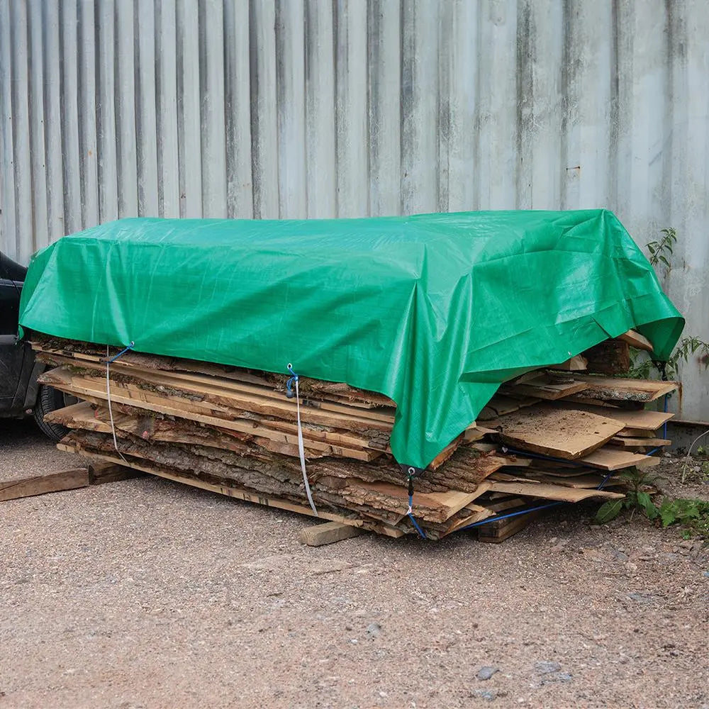 Silverline Tarpaulin Heavy Duty UV Treated 140gsm Polyethylene - Choose Size  White Rose Tools