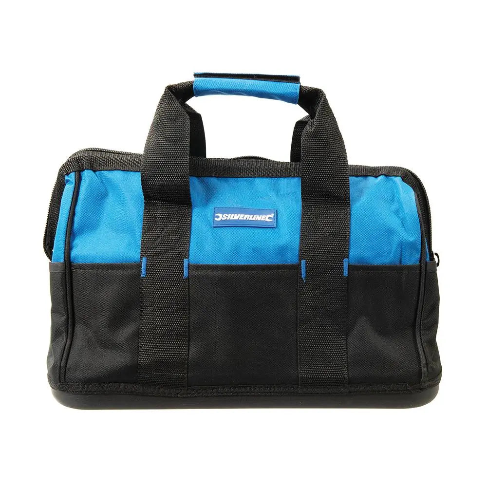 Silverline Tool Bag Hard Base Wide Mouth 400 x 200 300mm 268974  White Rose Tools