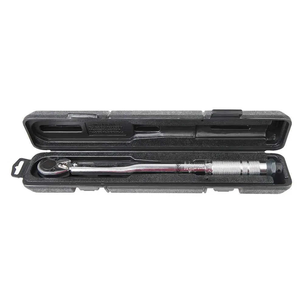 Silverline Torque Wrench 3/8" Drive Reversible Ratchet 1/4" Adaptor Extension Bar 