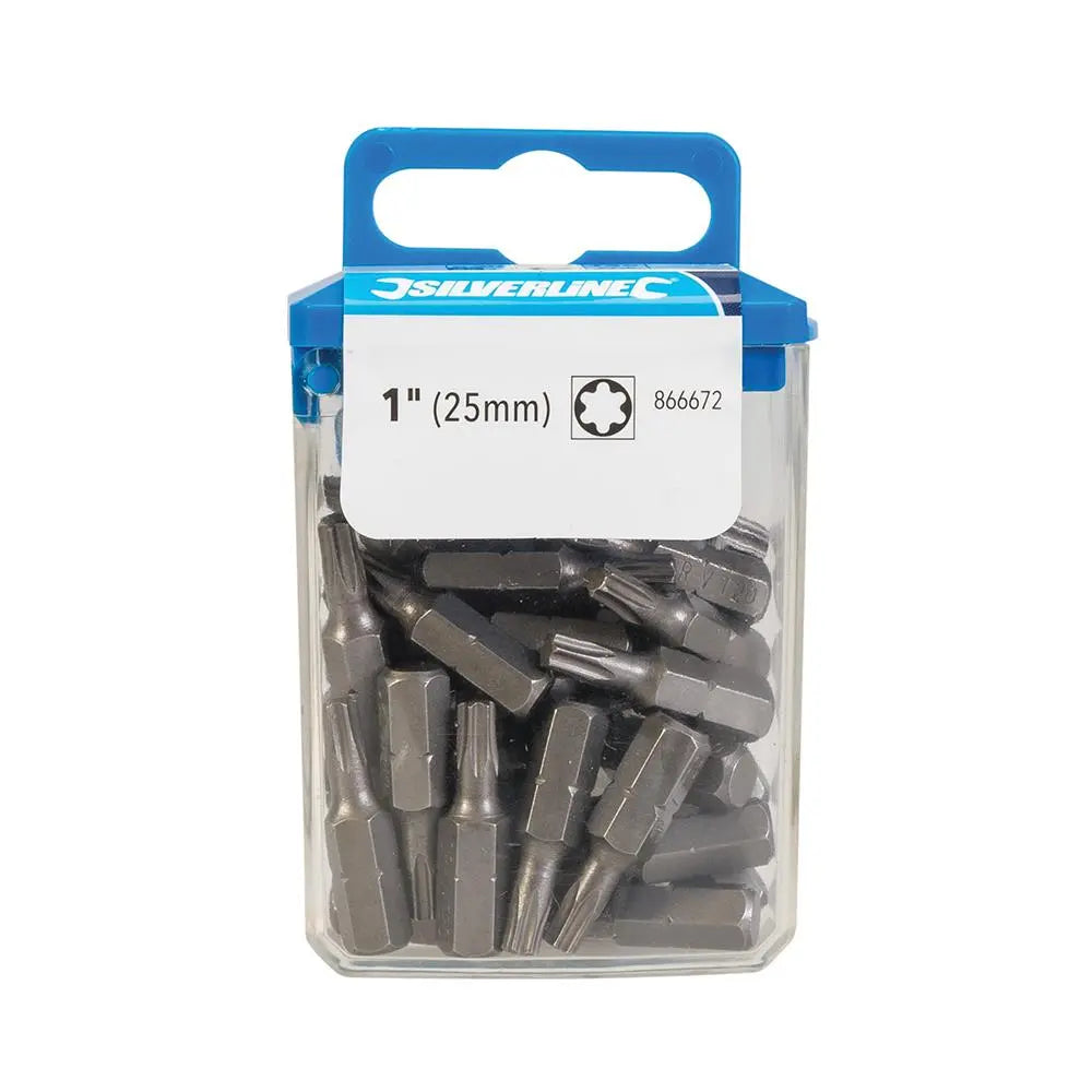 Silverline Trx Cr-V 6150 Screwdriver Bits 30pk T20 866672  White Rose Tools
