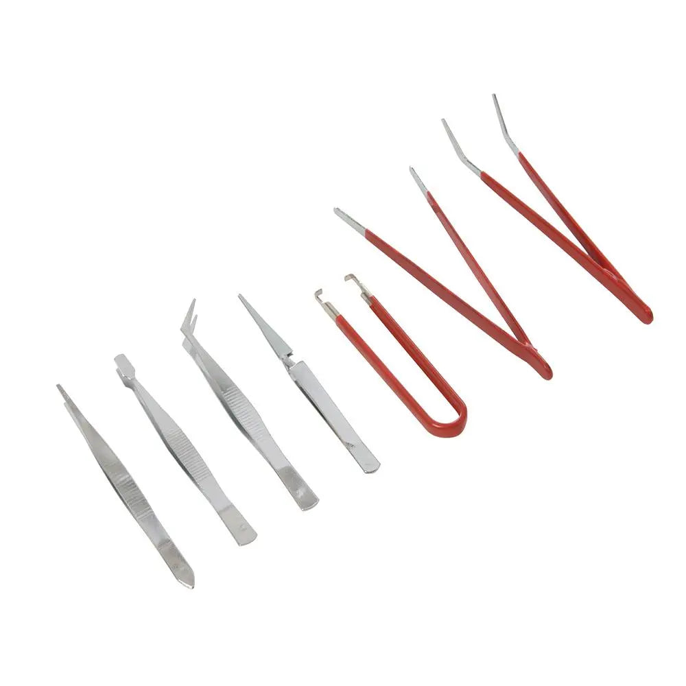 Silverline Tweezer Set 7pce 209144  White Rose Tools