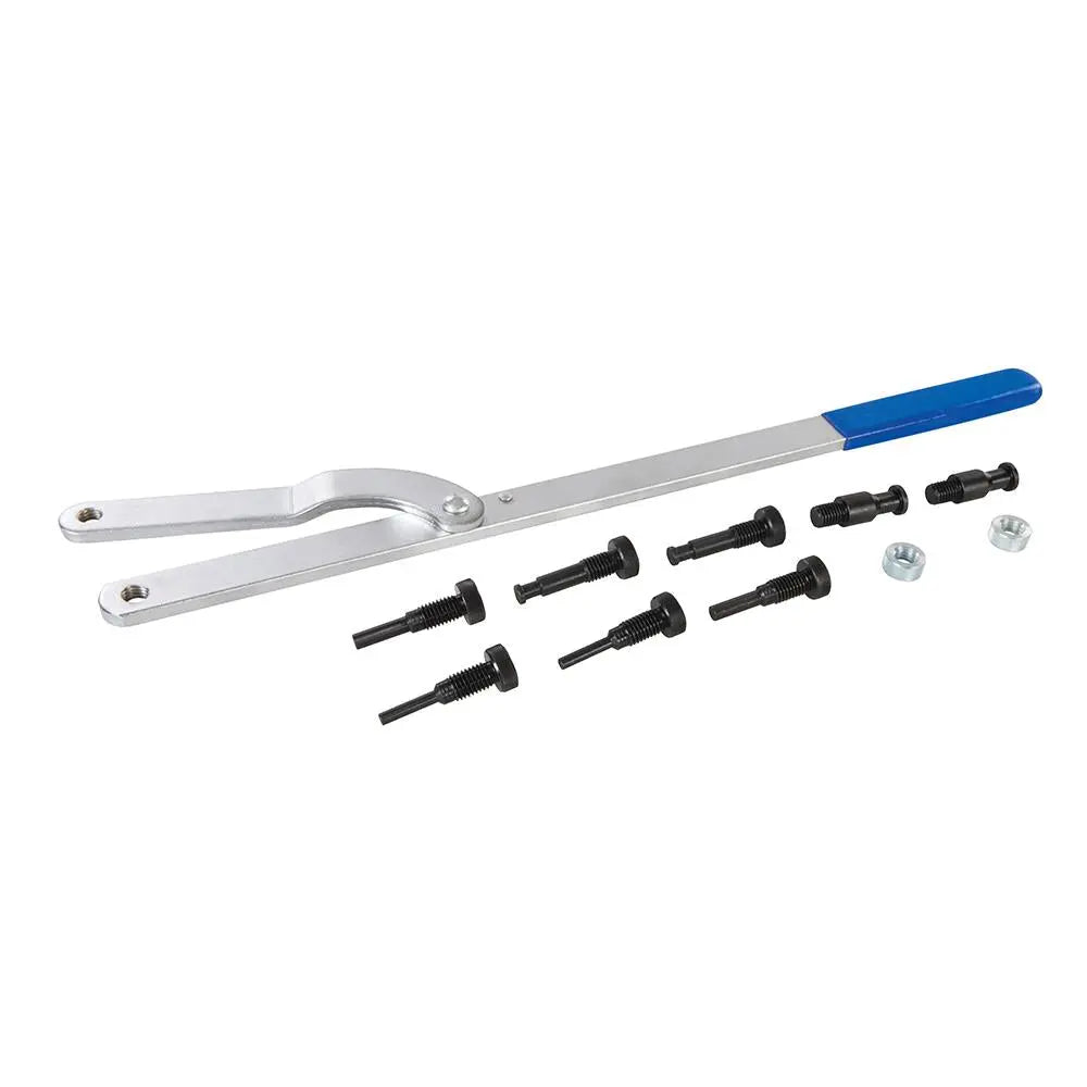 Silverline Universal Pulley Holder & Fan Clutch Set 11pce 6 - 16mm 618569  White Rose Tools