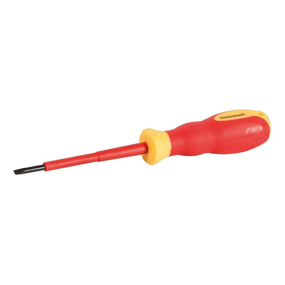 Silverline VDE Soft-Grip Electricians Screwdriver 0.5 x 3 75mm 802857  White Rose Tools