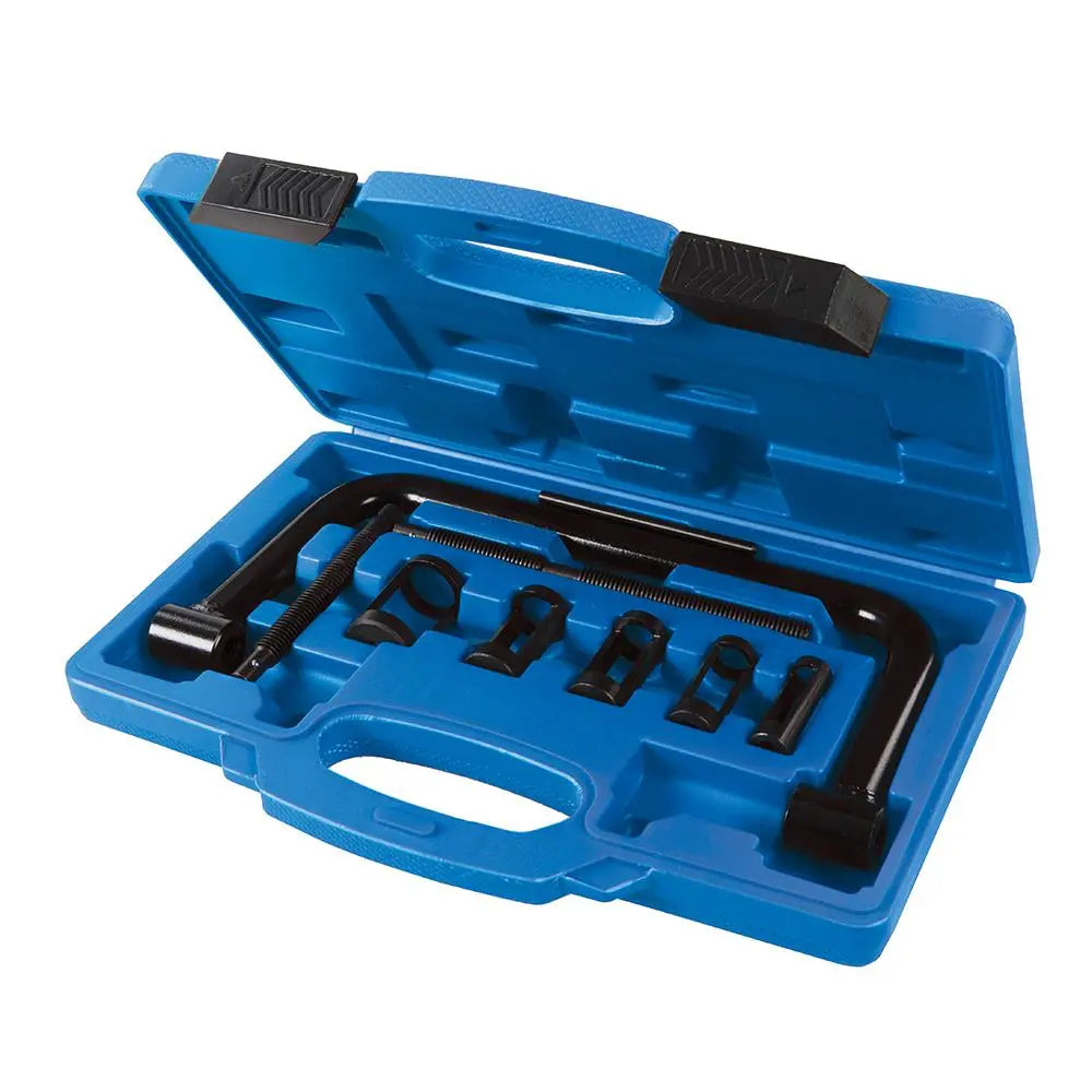 Silverline Valve Spring Compressor Tool Set 10pce 16 - 30mm 494569  White Rose Tools