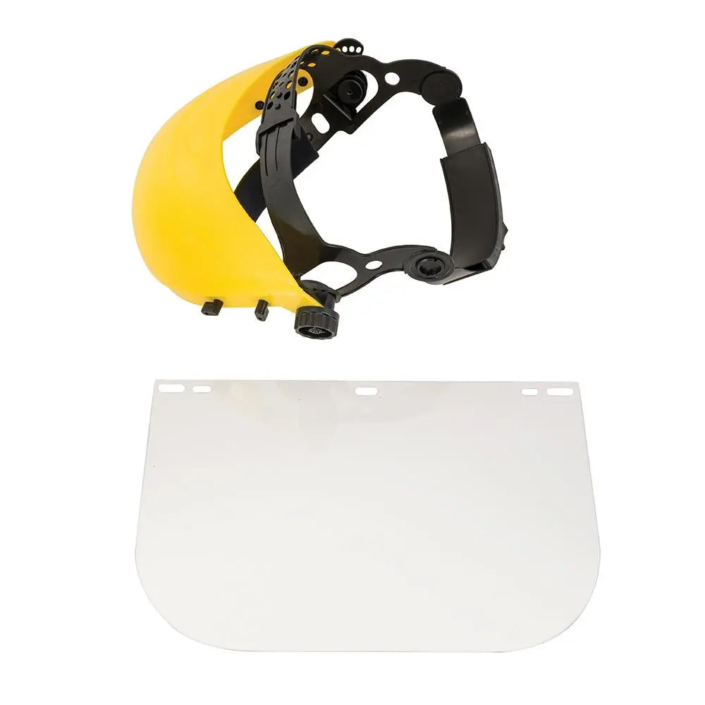 Silverline Visor Face Shield With Ratchet Adjustment Resistant Helmet 